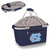 North Carolina Tar Heels Metro Basket Collapsible Cooler Tote, (Navy Blue)