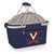 Virginia Cavaliers Metro Basket Collapsible Cooler Tote, (Navy Blue)