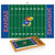 Kansas Jayhawks Football Field Icon Glass Top Cutting Board & Knife Set, (Parawood & Bamboo)