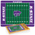Kansas State Wildcats Football Field Icon Glass Top Cutting Board & Knife Set, (Parawood & Bamboo)