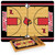 Louisville Cardinals Basketball Court Icon Glass Top Cutting Board & Knife Set, (Parawood & Bamboo)