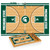 Michigan State Spartans Basketball Court Icon Glass Top Cutting Board & Knife Set, (Parawood & Bamboo)
