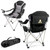 App State Mountaineers Reclining Camp Chair, (Black with Gray Accents)