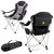 Army Black Knights Reclining Camp Chair, (Black with Gray Accents)