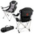 Cornell Big Red Reclining Camp Chair, (Black with Gray Accents)