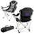 Kansas State Wildcats Reclining Camp Chair, (Black with Gray Accents)