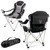 NC State Wolfpack Reclining Camp Chair, (Black with Gray Accents)