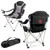Oklahoma Sooners Reclining Camp Chair, (Black with Gray Accents)