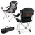 Oklahoma State Cowboys Reclining Camp Chair, (Black with Gray Accents)