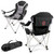 Stanford Cardinal Reclining Camp Chair, (Black with Gray Accents)