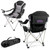 TCU Horned Frogs Reclining Camp Chair, (Black with Gray Accents)