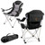 Wyoming Cowboys Reclining Camp Chair, (Black with Gray Accents)
