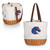 Boise State Broncos Coronado Canvas and Willow Basket Tote, (Beige Canvas)