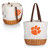 Clemson Tigers Coronado Canvas and Willow Basket Tote, (Beige Canvas)