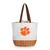 Clemson Tigers Coronado Canvas and Willow Basket Tote, (Beige Canvas)