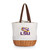 LSU Tigers Coronado Canvas and Willow Basket Tote, (Beige Canvas)