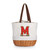 Maryland Terrapins Coronado Canvas and Willow Basket Tote, (Beige Canvas)