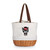 NC State Wolfpack Coronado Canvas and Willow Basket Tote, (Beige Canvas)