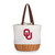 Oklahoma Sooners Coronado Canvas and Willow Basket Tote, (Beige Canvas)