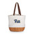 Pittsburgh Panthers Coronado Canvas and Willow Basket Tote, (Beige Canvas)