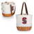 Stanford Cardinal Coronado Canvas and Willow Basket Tote, (Beige Canvas)