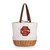 USC Trojans Alternate Coronado Canvas and Willow Basket Tote, (Beige Canvas)