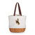 Wyoming Cowboys Coronado Canvas and Willow Basket Tote, (Beige Canvas)