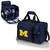 Michigan Wolverines Malibu Picnic Basket Cooler, (Navy Blue with Black Accents)