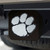 Clemson University Hitch Cover - Chrome on Black 3.4"x4"