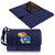 Kansas Jayhawks Blanket Tote Outdoor Picnic Blanket, (Navy Blue with Black Flap)