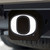 University of Oregon Hitch Cover - Chrome on Black 3.4"x4"