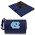 North Carolina Tar Heels Blanket Tote Outdoor Picnic Blanket, (Navy Blue with Black Flap)