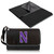 Northwestern Wildcats Blanket Tote Outdoor Picnic Blanket, (Black with Black Exterior)