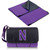 Northwestern Wildcats Blanket Tote Outdoor Picnic Blanket, (Purple with Black Flap)