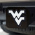 West Virginia University Hitch Cover - Chrome on Black 3.4"x4"