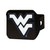 West Virginia University Hitch Cover - Chrome on Black 3.4"x4"
