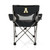 App State Mountaineers Campsite Camp Chair, (Black with Gray Accents)