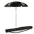 App State Mountaineers 5.5 Ft. Portable Beach Umbrella, (Black)
