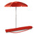 Louisville Cardinals 5.5 Ft. Portable Beach Umbrella, (Red)