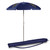 West Virginia Mountaineers 5.5 Ft. Portable Beach Umbrella, (Navy Blue)