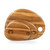 Cornell Big Red Pebble Shaped Acacia Serving Board 15" x 10", (Natural Acacia)