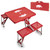 Arkansas Razorbacks Picnic Table Portable Folding Table with Seats, (Red)