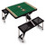 Army Black Knights Football Field Picnic Table Portable Folding Table with Seats, (Black)