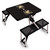 Army Black Knights Picnic Table Portable Folding Table with Seats, (Black)