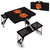 Clemson Tigers Picnic Table Portable Folding Table with Seats, (Black)