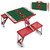 Cornell Big Red Football Field Picnic Table Portable Folding Table with Seats, (Red)