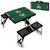 East Carolina Pirates Football Field Picnic Table Portable Folding Table with Seats, (Black)