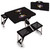 East Carolina Pirates Picnic Table Portable Folding Table with Seats, (Black)