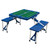 Florida Gators Football Field Picnic Table Portable Folding Table with Seats, (Royal Blue)