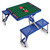 Illinois Fighting Illini Football Field Picnic Table Portable Folding Table with Seats, (Royal Blue)